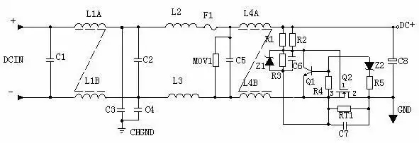 DC輸入濾波電路原理圖